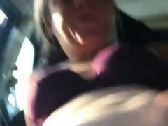 Milf squirter having sex in the car